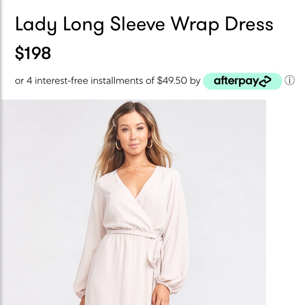 Show me your Mumu lady long sleeve wrap dress - Picture 2 of 5